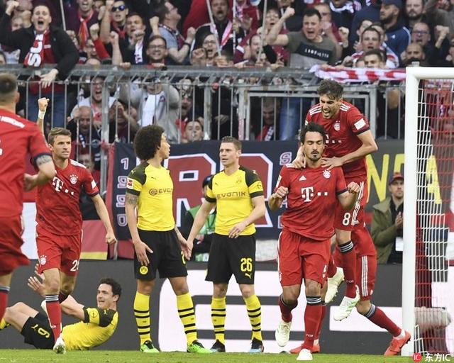  德甲榜首大战，拜仁慕尼黑绝杀多特蒙德登顶  